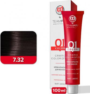 Крем-краска TEAM155 для окрашивания волос 7.32 русый песочный 100 мл – фото 2