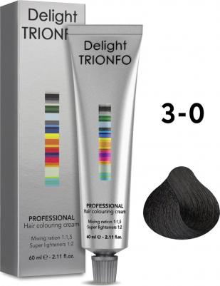Стойкая крем-краска для волос Delight Trionfo, 60 мл, 3-0 Темный коричневый натуральный, 60 мл – фото 7