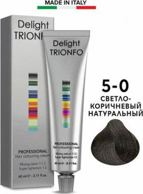 Стойкая крем-краска для волос Delight Trionfo, 60 мл, 5-0 Светлый коричневый натуральный, 60 мл – фото 2