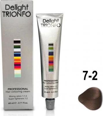 Стойкая крем-краска для волос Delight Trionfo, 60 мл, 7-2 Средний русый пепельный, 60 мл – фото 5