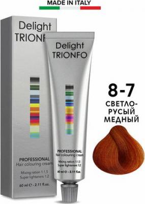 Стойкая крем-краска для волос Delight Trionfo, 60 мл, 8-7 Светлый русый медный, 60 мл – фото 4
