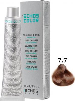 Крем-краска ECHOSCOLOR для окрашивания волос 7.7 белокурый коричневый 100 мл – фото 3