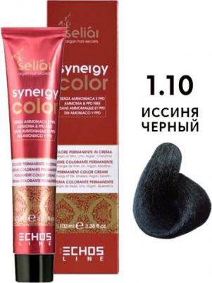 Крем-краска SELIAR SYNERGY COLOR для окрашивания волос 1.10 иссиня черный 100 мл