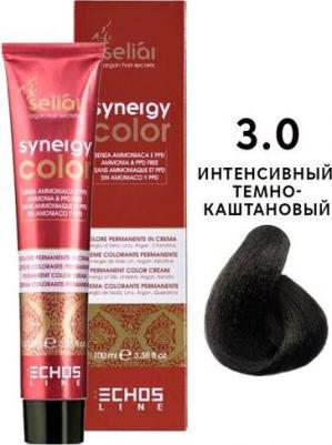 Крем-краска SELIAR SYNERGY COLOR для окрашивания волос 3.0 интенсивный темно-каштановый 100 мл