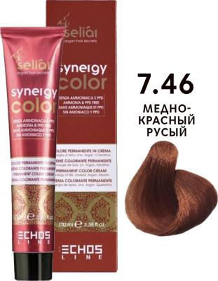 Крем-краска SELIAR SYNERGY COLOR для окрашивания волос 7.46 медно-красный русый 100 мл – фото 2