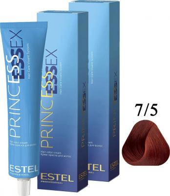 7/5 краска для волос, средне-русый красный / ESSEX Princess 60 мл – фото 7