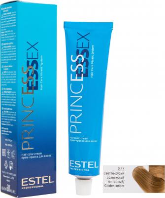 8/3 краска для волос, светло-русый золотистый / ESSEX Princess 60 мл – фото 1