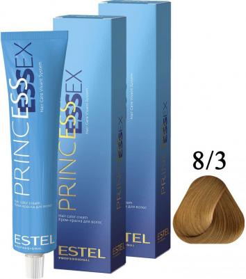 8/3 краска для волос, светло-русый золотистый / ESSEX Princess 60 мл – фото 12