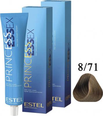 8/71 краска для волос, светло-русый коричнево-пепельный / ESSEX Princess 60 мл – фото 11