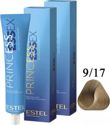 9/17 краска для волос, блондин пепельно-коричневый / ESSEX Princess 60 мл – фото 7