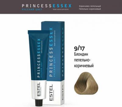 9/17 краска для волос, блондин пепельно-коричневый / ESSEX Princess 60 мл