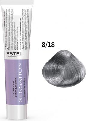 Краска DELUXE SENSATION для окрашивания волос 8/18 светло-русый пепельно-жемчужный 60 мл – фото 1