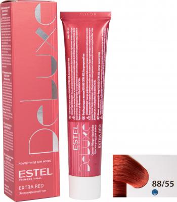Краска для волос De Luxe Extra Red - Светло-русый красный интенсивный. 88/55