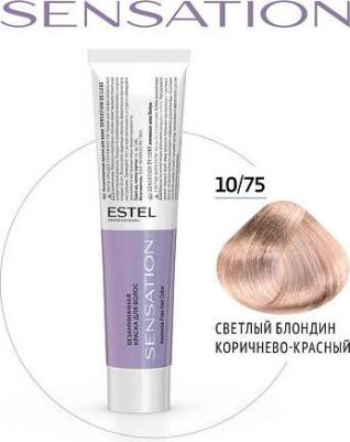 Краска для волос DE LUXE SENSATION 10/75 светлый блондин коричнево-красный 60 мл – фото 1