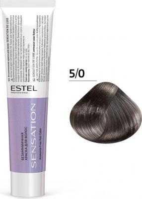 Краска для волос DE LUXE SENSATION 5/0 светлый шатен 60 мл – фото 4