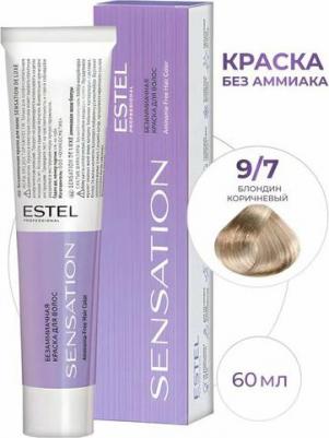 Краска для волос Sensation, 9/7 блондин коричневый, 60 мл – фото 4