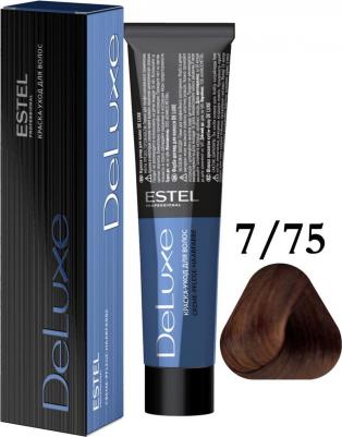 Краска-уход De-Luxe Базовые тона 7/76 русый коричнево-фиолетовый 60 мл – фото 7