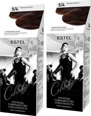 Краска-уход для волос Celebrity тон темный каштан CL 5/4M – фото 3