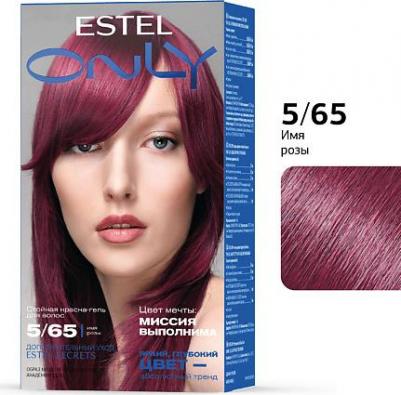 Стойкая краска-гель для волос Only 5/65 Светлый шатен фиолетово-красный EO5/65 (№1) – фото 5