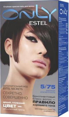 Стойкая краска-гель для волос Only 5/75 Светлый шатен коричнево-красный EO5/75
