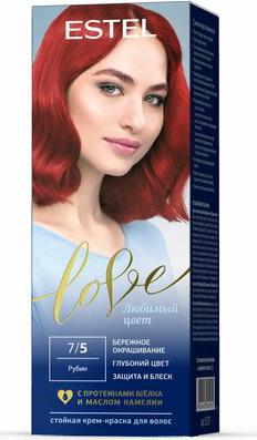 Стойкая крем-краска для волос Love тон 7/5 Рубин EL7/5 – фото 2