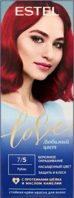 Стойкая крем-краска для волос Love тон 7/5 Рубин EL7/5 – фото 4