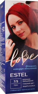 Стойкая крем-краска для волос Love тон 7/5 Рубин EL7/5 – фото 5