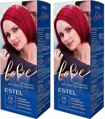 Стойкая крем-краска для волос Love тон 7/5 Рубин EL7/5 – фото 12