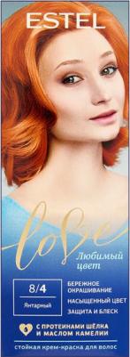 Стойкая крем-краска для волос Love тон 8/4 Янтарный EL8/4 – фото 1