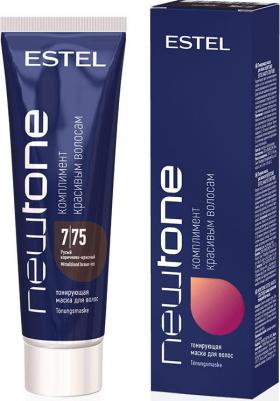 Тонирующая маска для волос Newtone - Русый коричнево-красный. 7/75 – фото 9