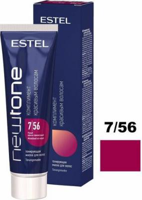 Тонирующая маска для волос Newtone - Русый красно-фиолетовый. 7/56