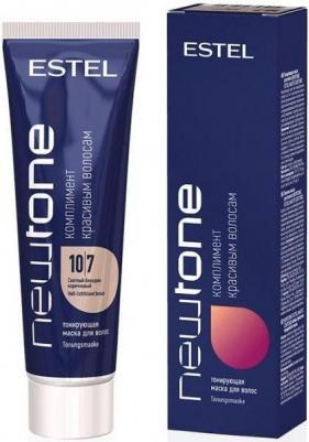 Тонирующая маска для волос Newtone - Светлый блондин коричневый. 10/7 – фото 6