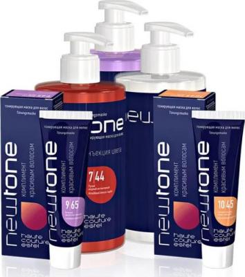 Тонирующая маска для волос Newtone - Светлый блондин коричнево-золотистый. 10/73 – фото 6