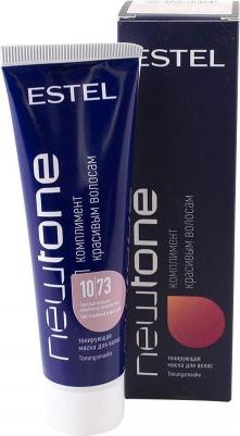 Тонирующая маска для волос Newtone - Светлый блондин коричнево-золотистый. 10/73 – фото 13