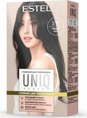 Ухаживающая краска-блеск для волос без аммиака UNIQ SENSE 6/71 тёмно-русый коричнево-пепельный