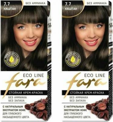 Краска для волос Eco Line Green 7.7 каштан 116 мл – фото 5