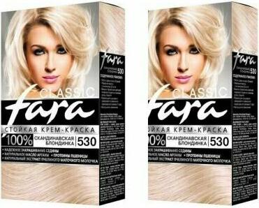 Краска для волос (Фара) Classic 530 - Скандинавская блондинка – фото 1
