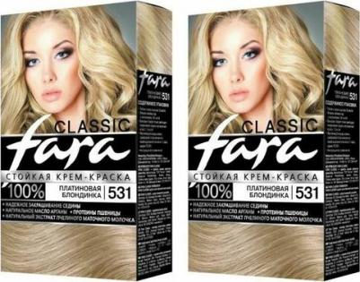 Краска для волос (Фара) Classic 531 - Платиновая блондинка – фото 13