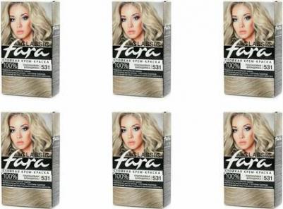 Краска для волос (Фара) Classic 531 - Платиновая блондинка – фото 16