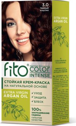 Стойкая крем-краска для волос Fito color intense тон 3.0 темный каштан, 115 мл – фото 6