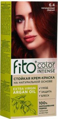 Стойкая крем-краска для волос Fito color intense тон 6.4 насыщенный медный, 115 мл – фото 1