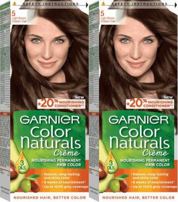 Color Naturals Cтойкая питательная крем-краска для волос 5 Светло-каштановый – фото 3