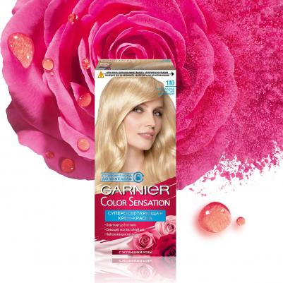 Стойкая крем-краска для волос "Color Sensation, Роскошь цвета", оттенок 110, Ультра блонд чистый бриллиант – фото 3