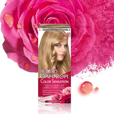Стойкая крем-краска для волос "Color Sensation, Роскошь цвета", оттенок 8.0, Переливающийся светло-русый – фото 5