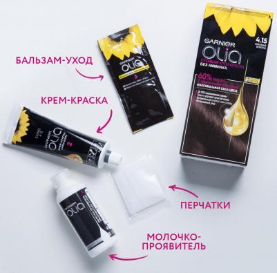 Стойкая крем-краска для волос "Olia" с цветочными маслами, без аммиака, оттенок 9.0 Очень светло-русый, светло-коричневый, 110 мл – фото 1