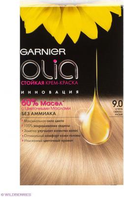 Стойкая крем-краска для волос "Olia" с цветочными маслами, без аммиака, оттенок 9.0 Очень светло-русый, светло-коричневый, 110 мл – фото 11
