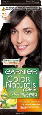 Стойкая питательная крем-краска для волос "Color Naturals", оттенок 2.10, Иссиня черный – фото 3