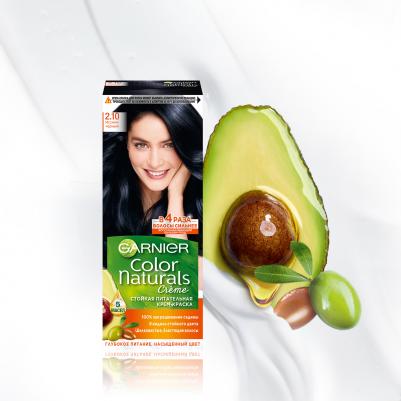 Стойкая питательная крем-краска для волос "Color Naturals", оттенок 2.10, Иссиня черный – фото 9