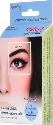 Eyebrow Tint Синтетическая краска-хна в капсулах для бровей, цвет: Dark Brown, 4 шт – фото 2