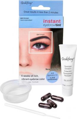 Eyebrow Tint Синтетическая краска-хна в капсулах для бровей, цвет: Dark Brown, 4 шт – фото 6